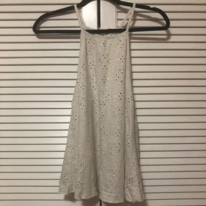 Free people white eyelet top